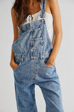 Load image into Gallery viewer, Free People We The Free Ziggy Denim Overalls/ Powder Blue