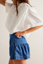 Load image into Gallery viewer, Free People We The Free Fleur Denim Shorts/True Blue