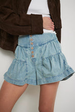 Load image into Gallery viewer, Free People We The Free Fleur Denim Shorts/Belle Blue