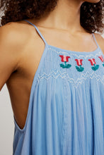 Load image into Gallery viewer, Free People Tip Toeing Tulip Midi Dress/Dusty Blue Combo