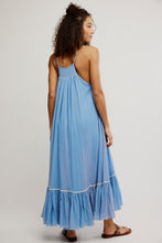 Load image into Gallery viewer, Free People Tip Toeing Tulip Midi Dress/Dusty Blue Combo