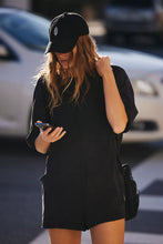 Load image into Gallery viewer, Free People Hot Shot Tee Romper/Black