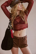 Load image into Gallery viewer, Free People Roma Suede Tote Bag/ Black
