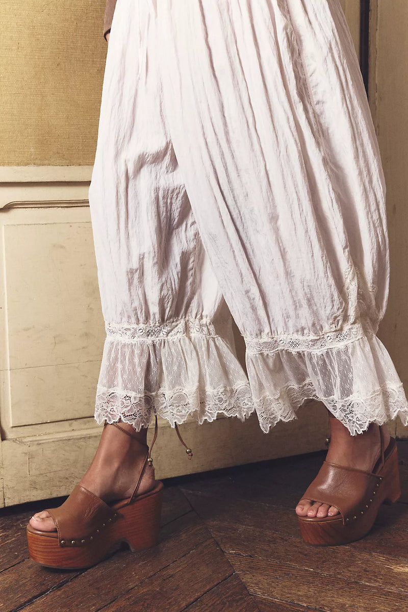 Free People Forever Young Bloomer Pants/White Alyssum
