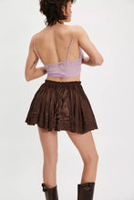 Load image into Gallery viewer, Free People FP One Third Charm Shine Mini Skirt /French Chocolate