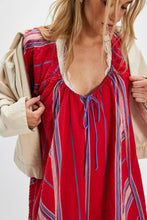 Load image into Gallery viewer, Free People Bop Around Romper/Seaside Stripe Red Combo