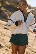 Load image into Gallery viewer, Free People Mountain High Half Zip Fleece/White Combo