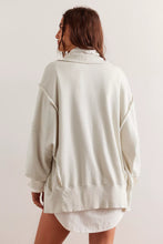 Load image into Gallery viewer, Free People We The Free Camden Henley Sweatshirt/Grey Opal