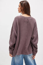 Load image into Gallery viewer, Free People We The Free Dawson Pocket Thermal/  Chocolate Grape