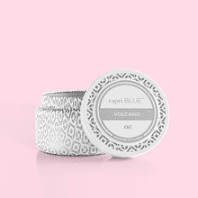 Load image into Gallery viewer, Valcano White Signature Printed Travel Tin Candle