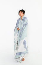 Load image into Gallery viewer, Tofino Towel Co Terra Botanical Throw /Denim Sage