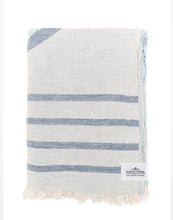 Load image into Gallery viewer, Tofino Towel Co Terra Botanical Throw /Denim Sage