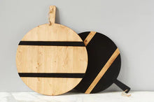 Load image into Gallery viewer, Etu Black Round Mod Charcuterie Board Large