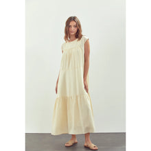 Load image into Gallery viewer, A Mente  Short Sleeve Tiered Midi Dress
