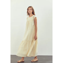 Load image into Gallery viewer, A Mente  Short Sleeve Tiered Midi Dress