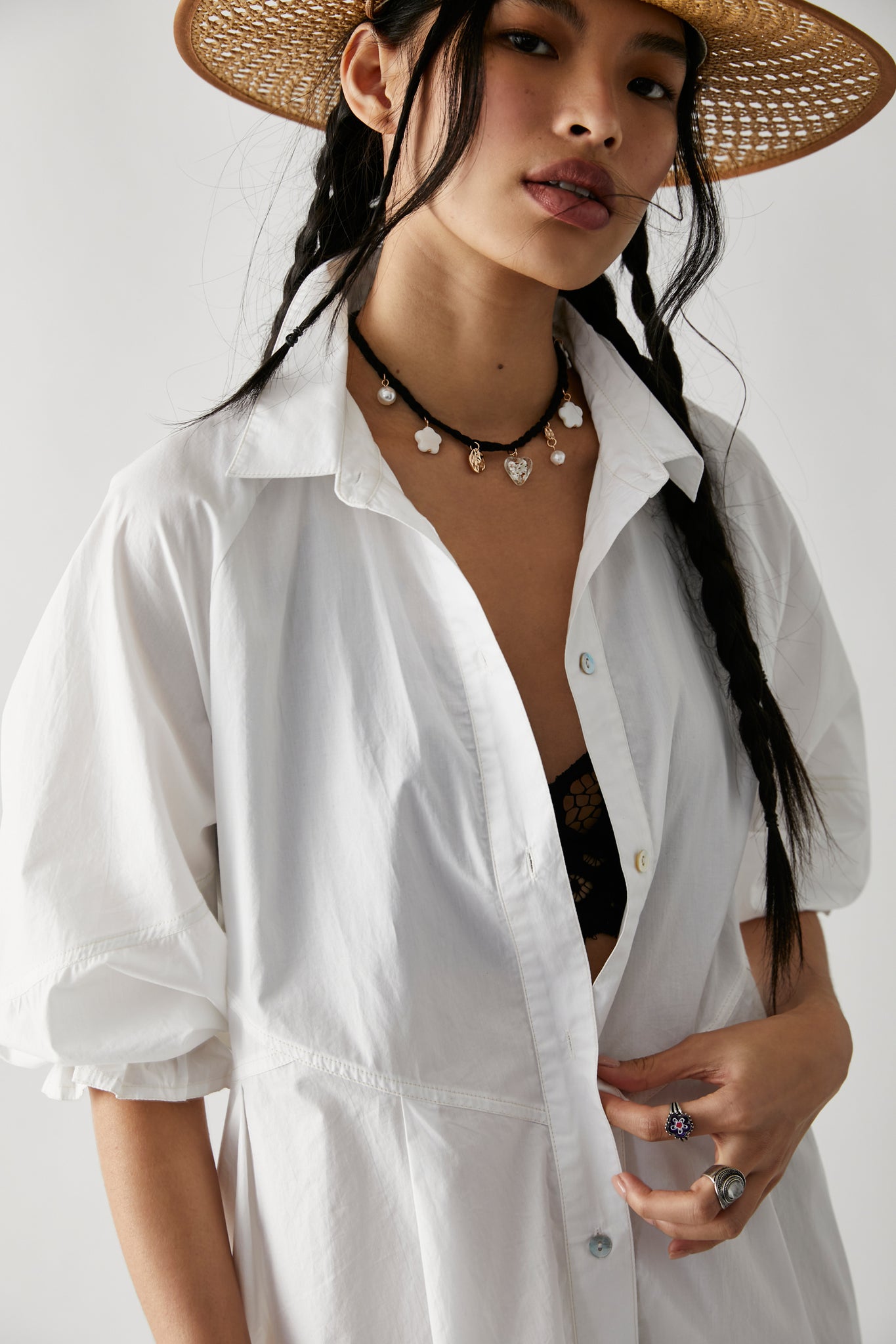 free people hannah poplin mini dress Free People + Hannah Poplin Mini