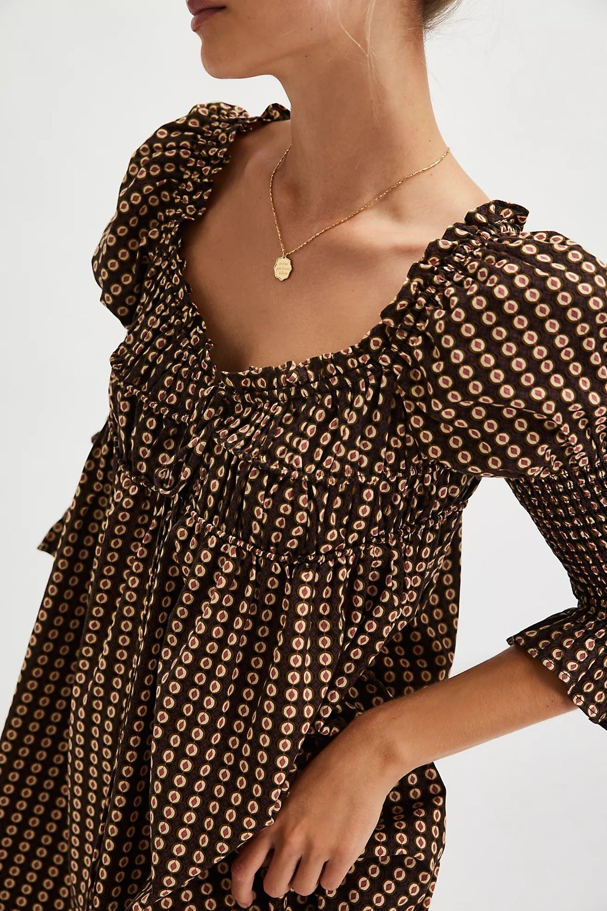 free people star dip mini dress Free People Star Dip Mini Dress Black Combo / M