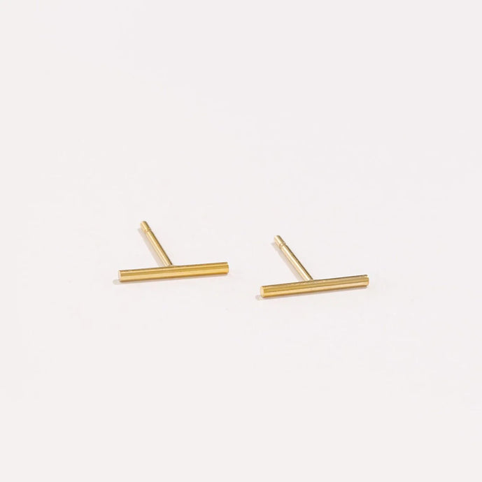 Raquel Rosalie Round Bar Studs