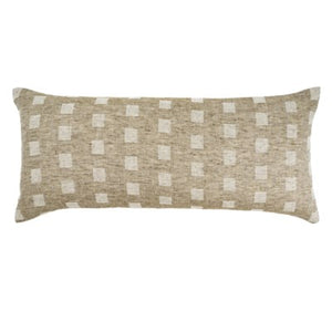 Check Linen Pillow Natural
