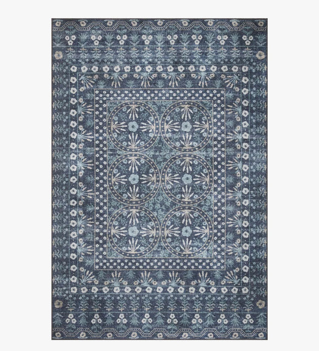 Rifle PaperX Loloi Rugs Maison Collection/Rosette Blue