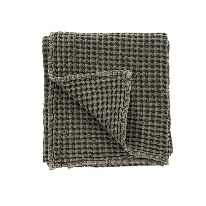 Stoneware Waffle Throw Blanket Charcoal