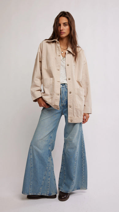 Free People We The Free Avery Denim Jacket /Softest Sand