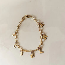 Load image into Gallery viewer, Raquel Rosalie Alpha Charm Bracelet