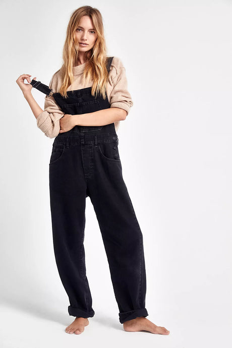 Free People We The Free Ziggy Denim Overalls/Black