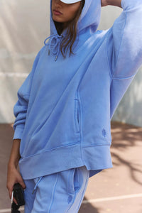 Free People Sprint To The Finish Hoodie/Blueberry