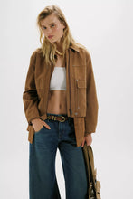Load image into Gallery viewer, Free People We The Free Blair Vegan Suede Jacket /Caramel Cafe