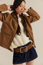 Load image into Gallery viewer, Free People We The Free Blair Vegan Suede Jacket /Caramel Cafe