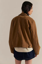 Load image into Gallery viewer, Free People We The Free Blair Vegan Suede Jacket /Caramel Cafe