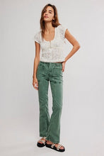 Load image into Gallery viewer, Free People Forest We The Free Low-Rise Venus Bootcut Pants /Forest Run
