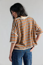 Load image into Gallery viewer, Free People We The Free Clean Rugby Tee/Almond Combo