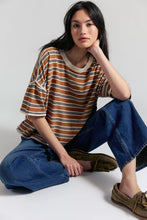 Load image into Gallery viewer, Free People We The Free Clean Rugby Tee/Almond Combo