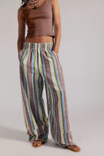 Load image into Gallery viewer, Free People Day's End Linen Striped Pull-On Pants/Ivory Combo