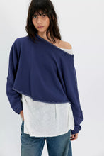 Load image into Gallery viewer, Free People We The Free To The East Pullover/Navy Academy