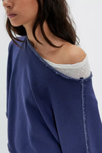 Load image into Gallery viewer, Free People We The Free To The East Pullover/Navy Academy