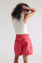 Load image into Gallery viewer, Free People Wild Rebel Barrel Shorts/Tart Berry