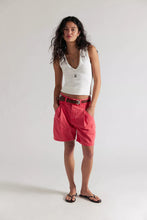 Load image into Gallery viewer, Free People Wild Rebel Barrel Shorts/Tart Berry