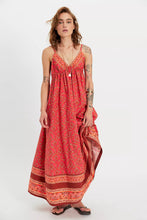 Load image into Gallery viewer, Free People Sorrento Stroll Printed Maxi Dress /Tart Berry Combo