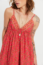 Load image into Gallery viewer, Free People Sorrento Stroll Printed Maxi Dress /Tart Berry Combo