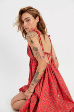 Load image into Gallery viewer, Free People Sorrento Stroll Printed Maxi Dress /Tart Berry Combo
