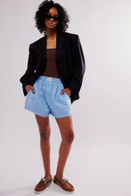 Load image into Gallery viewer, Free People We The Free Day To Day Solid Boxers/Placid Blue