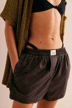 Load image into Gallery viewer, Free People We The Free Day To Day Solid Boxers/Washed Black