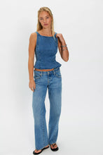 Load image into Gallery viewer, We The Free Sunfaded Denim Top/ Steel Blue