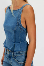 Load image into Gallery viewer, We The Free Sunfaded Denim Top/ Steel Blue