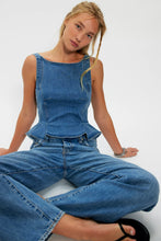 Load image into Gallery viewer, We The Free Sunfaded Denim Top/ Steel Blue
