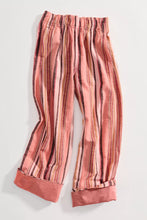 Load image into Gallery viewer, Free People Day's End Linen Striped Pull-On Pants/Soft Coral Combo