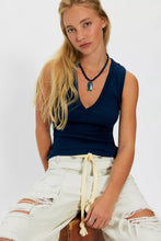 Load image into Gallery viewer, Free People We The Free Neria V-Neck Tank Top/Deep Iris